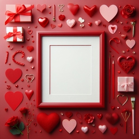 情人节主题元素相框设计图片